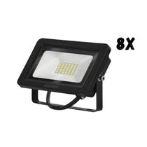 Kit 8 Refletores LED 30W 3000K IP65 Eco Black Decker