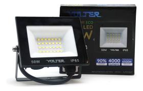 Kit 8 Refletores Led Aluminio 50w Bivolt Ip66 6500k Preto