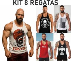 Kit 8 Regatas Masculinas Cavada Academia Sortidas Aleatórias Kit 8 Regatas Masculinas Cavada Academia Sortidas Aleatórias