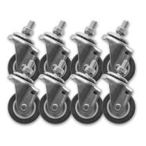 Kit 8 Rodinhas 50mm Plástico BP 2 Pol com Parafuso Giratório