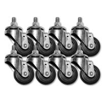 Kit 8 Rodinhas para Móveis 2 Pol BP s Freio c Parafuso Fixo