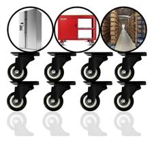 Kit 8 Rodízio Giratório 2 Polegadas Rodinha De Silicone Com