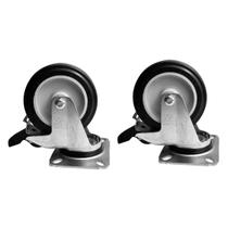 Kit 8 Rodízios 512 BP c/ p/fuso Giratório c/ Trava p/ 75Kg