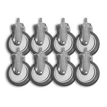 Kit 8 Rodízios 512 BP com Parafuso Fixo Sem Trava para 75Kg Kit 8 Rodízios 512 BP com Parafuso Fixo Sem Trava para 75Kg