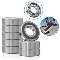 Kit 8 Rolamento Esfera 608 Z 2rs 18x22x7mm Patinete Skate Profissional Abec 1