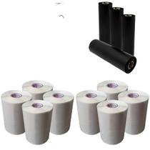 KIT 8 Rolos Etiqueta Couché 90x60mm e 4 Ribbons Cera KIT 8 Rolos Etiqueta Couché 90x60mm e 4 Ribbons Cera