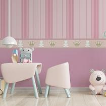 Kit 8 Rolos Papel De Parede Adesivo Baby Princesa Rosa 3,0M