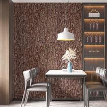 Kit 8 Rolos Papel De Parede Adesivo Casca De Árvore 3,0M Kit 8 Rolos Papel De Parede Adesivo Casca De Árvore 3,0M