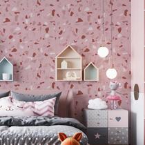 Kit 8 Rolos Papel De Parede Adesivo Granilite Rosa 3,0M Kit 8 Rolos Papel De Parede Adesivo Granilite Rosa 3,0M