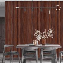 Kit 8 Rolos Papel De Parede Adesivo Madeira Mogno 3,0M