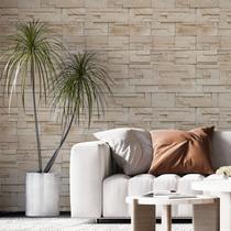 Kit 8 Rolos Papel De Parede Adesivo Pedra Marrom 3,0M Kit 8 Rolos Papel De Parede Adesivo Pedra Marrom 3,0M