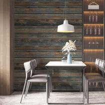 Kit 8 Rolos Papel De Parede Adesivo Tábua Rústica 3,0M