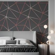 Kit 8 Rolos Papel De Parede Adesivo Zara Cinza Escuro 3,0M