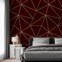 Kit 8 Rolos Papel De Parede Adesivo Zara Vermelho Dark 3,0M