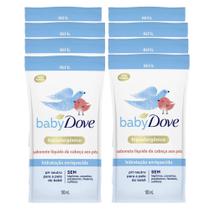 kit 8 Sabonetes Líquido Baby Dove Hidratação Enriquecida Refil 180ml