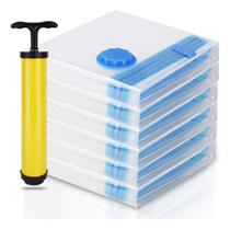 Kit 8 Saco Vácuo 50x70cm + Bomba Guarda Roupa Organizador