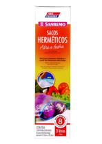 Kit 8 Sacos Herméticos Abre Fecha Alimentos Sanremo 3 Litros