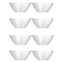 Kit 8 Saladeiras Bowl Tigela Opaline 840ml Vidro Branca Nadir Kit 8 Saladeiras Bowl Tigela Opaline 840ml Vidro Branca Nadir
