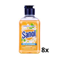 Kit 8 sanol limpador concentrado flor de laranjeira 120ml