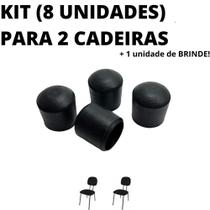 Kit 8 sapata/ponteira de cadeira 7/8 pol ou 2,2cm (p/ 2 cadeiras) Kit 8 sapata/ponteira de cadeira 7/8 pol ou 2,2cm (p/ 2 cadeiras)
