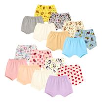 Kit 8 Short Tapa Fralda Liso E Estampado Menina Meni Menina