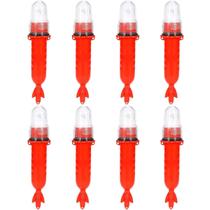 Kit 8 Sinalizador Náutico Pisca Pisca Estrobo Luz Led 3 Cores Para Pesca Redes Sinalização Barcos Com Fotocélula Noturno