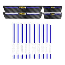 Kit 8 Soleira Premium Carbono White-Blue - Todas Marcas Kit 8 Soleira Premium Carbono White-Blue - Todas Marcas