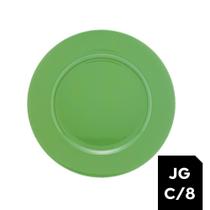 Kit 8 Sousplat Lugar Americano Lyor Plástico Verde 33cm