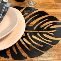 Kit 8 Sousplat Mesa Posta Decorativo Folha De Adão Moderno