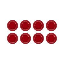 Kit 8 Sousplat Redondo Vermelho Polipropileno 33Cm Rafimex