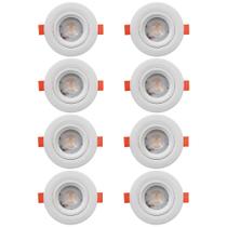 kit 8 Spot Led Embutir 5w Redondo 6500k branco frio Vany*