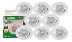 Kit 8 Spot Led Neo Mr16 Embutir Redonda 5w Taschibra 3000k Kit 8 Spot Led Neo Mr16 Embutir Redonda 5w Taschibra 3000k