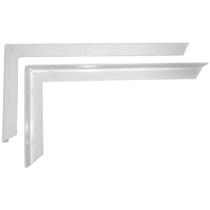 Kit 8 Suporte Mão Francesa Cantoneira 30Cm Branca