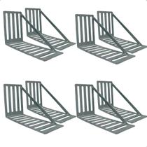 Kit 8 Suporte Para Cabeceira Cama Box Par De Framer 400x80 Aço Galvanizado