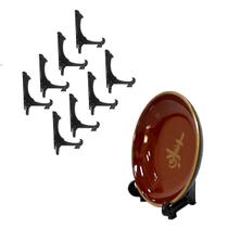 Kit 8 Suportes 9cm p/ Quadros Discos Pratos decoração sala Kit 8 Suportes 9cm p/ Quadros Discos Pratos decoração sala