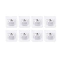 Kit 8 Suportes De Varão De Cortina Autoadesivo Fácil Instalação Para Superfícies Lisas Como Azulejos Mármore E PVC