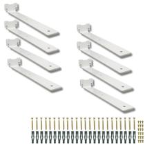 Kit 8 Suportes Invisíveis Acabamento Moderno 30cm Para Prateleira Mão Francesa De Parede