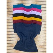 Kit 8 T-shirts Lisas Em Malha Suede Básica