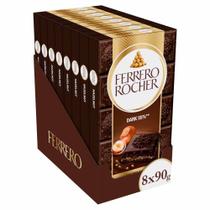 Kit 8 Tablete Ferrero Rocher Chocolate Dark 90g Ferrero