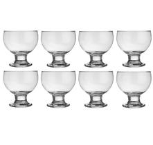 Kit 8 Taça Sobremesa Sorvete Açaí Vidro Paulista 400ml Nadir