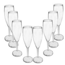 Kit 8 Taças Champagne Transparente Acrílico Transparente Kit 8 Taças Champagne Transparente Acrílico Transparente