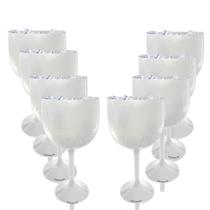 Kit 8 Taças Gin Branco Acrílico Copo Gin Kit 8 Taças Gin Branco Acrílico Copo Gin