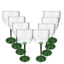 Kit 8 Taças Gin Haste Verde Acrílico Copo Gin 550ml Kit 8 Taças Gin Haste Verde Acrílico Copo Gin 550ml