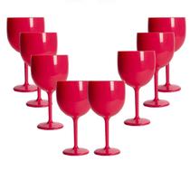 Kit 8 Taças Gin Rosa Acrílico Copo Gin Kit 8 Taças Gin Rosa Acrílico Copo Gin