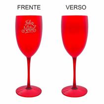 Kit 8 Taças Vinho Drink 420ml Acrílica FELIZ NATAL - Aloha Kit 8 Taças Vinho Drink 420ml Acrílica FELIZ NATAL - Aloha