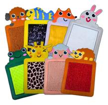 Kit 8 Tapetes Sensorial Texturas Animais Montessori Bebê Autismo