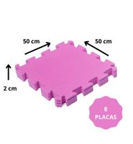 KIT 8 TATAMES EVA 50x50 20mm ROSA