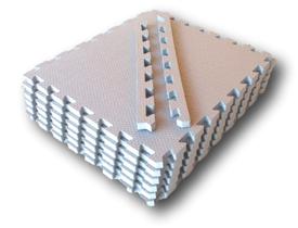 Kit 8 Tatames Tapetes EVA 50x50x1cm 10mm Cinza Claro