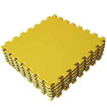 Kit 8 Tatames Tapetes EVA 50x50x2cm 20mm Dupla Face Amarelo com Preto Kit 8 Tatames Tapetes EVA 50x50x2cm 20mm Dupla Face Amarelo com Preto