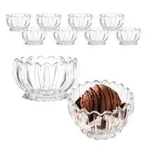 Kit 8 Tigela Bowl Cumbuca Vidro Sobremesa Bico De Jaca 155ml